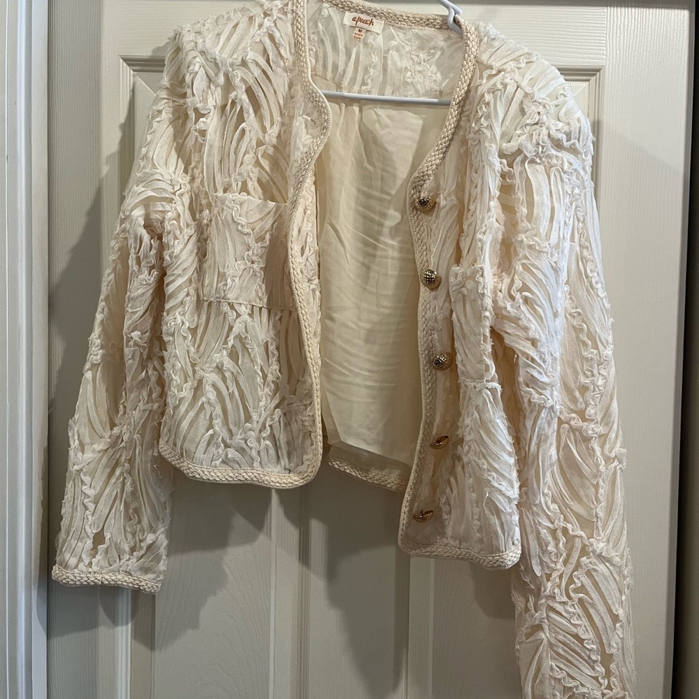 Vici Cream textured jacket- never worn!!!